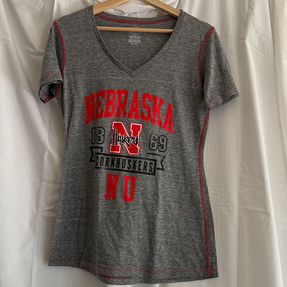 Nebraska Corn HuskersProEdge Gray T-Shirt size large